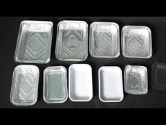 1000 pezzi contenitore monouso rettangolare in foglio di alluminio vassoio/contenitore in foglio di imballaggio alimentare