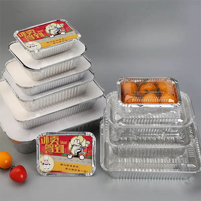 Food Grade 8011 Take Away Trays Food Packaging Aluminum Foil Container