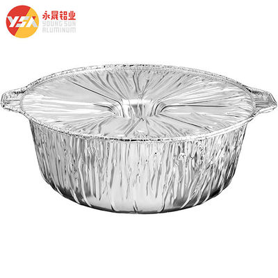 Pot di alluminio monouso con coperchio di alluminio 255*91mm 2200ml 75oz