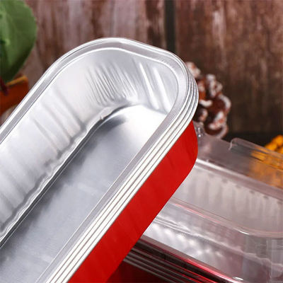 7 oz di foglio di alluminio liscio per la parete tazza di torta vaschetta da forno usa e getta contenitore di foglio di alluminio rettangolare
