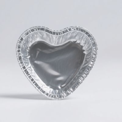 8011 contenitore in foglio di alluminio a forma di cuore materiale alimentare sicuro e resistente alle alte temperature 0,055 mm