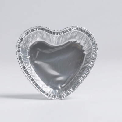 8011 contenitore in foglio di alluminio a forma di cuore materiale alimentare sicuro e resistente alle alte temperature 0,055 mm