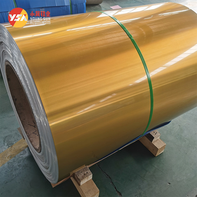 Foglio di alluminio rivestito di oro per la scatola da pranzo in foglio di alluminio, resistente alle alte temperature, resistente alle lacrime, resistente all'usura 0,022 6,5 mm